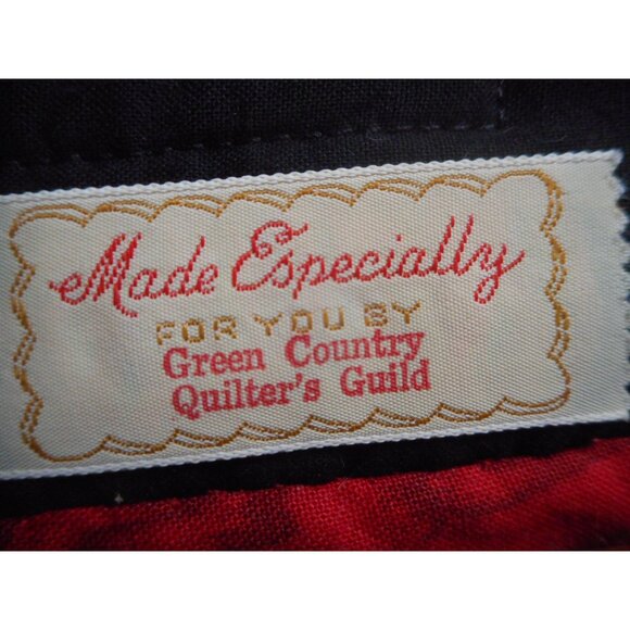 Vintage Patchwork Bow tie windows Quilted Wall Hanging Multicolor Square Shape - Picture 4 of 5